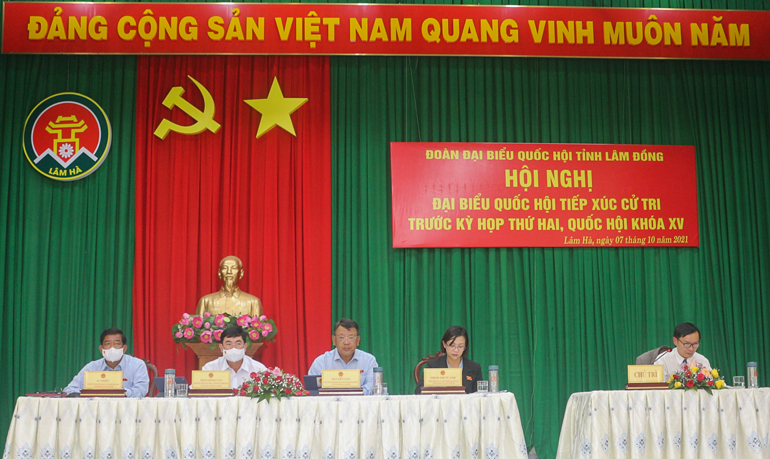 Đoàn ĐBQH tỉnh Lâm Đồng tiếp xúc cử tri Lâm Hà, Đam Rông, Di Linh