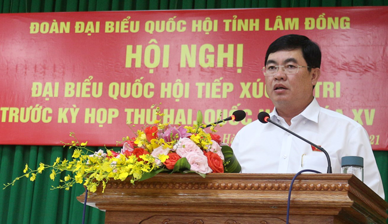 Ông Trần Đình Văn – Phó Bí thư Thường trực Tỉnh ủy, Trưởng Đoàn ĐBQH khóa XV đơn vị tỉnh Lâm Đồng đã tiếp thu, ghi nhận các ý kiến, giải trình một số nội dung thuộc thẩm quyền
