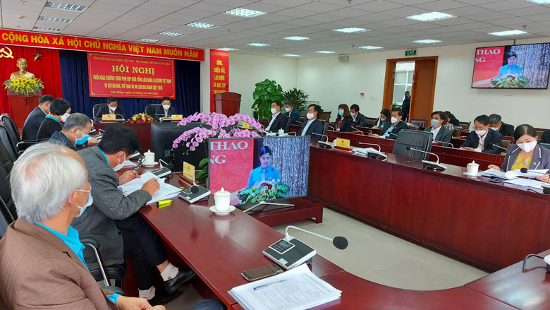 Toàn cảnh hội nghị tại điểm cầu Lâm Đồng