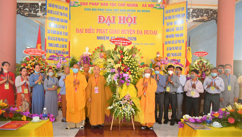 Đại hội đại biểu Phật giáo huyện Đạ Huoai nhiệm kỳ 2021 - 2026
