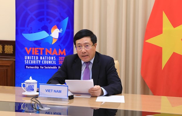 Tháng 12/2020, Phó Thủ tướng, Bộ trưởng Ngoại giao Phạm Bình Minh phát biểu tại cuộc họp trực tuyến của Hội đồng Bảo an Liên hợp quốc với chủ đề "Hợp tác giữa Liên hợp quốc và Liên minh châu Phi"