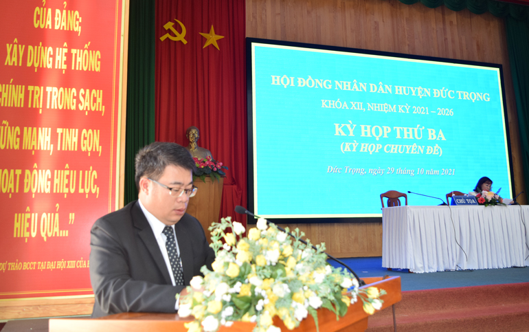Kỳ họp thứ 3 HĐND huyện Đức Trọng khóa XII