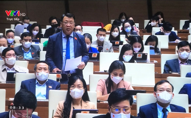 ĐBQH Nguyễn Tạo – Phó trưởng đoàn ĐBQH đơn vị Lâm Đồng phát biểu ý kiến tại kỳ họp