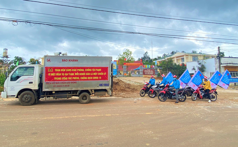 Bảo Lâm tăng cường tuyên truyền phòng chống dịch Covid – 19 và phòng chống tội phạm