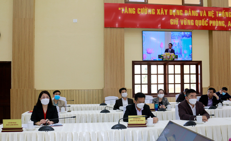Các đại biểu tham dự hội nghị tại điểm cầu Lâm Đồng