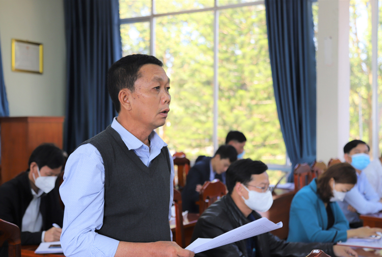 Đại diện các cơ quan, đơn vị, địa phương trên địa bàn TP Bảo Lộc đề xuất, kiến nghị tại buổi làm việc