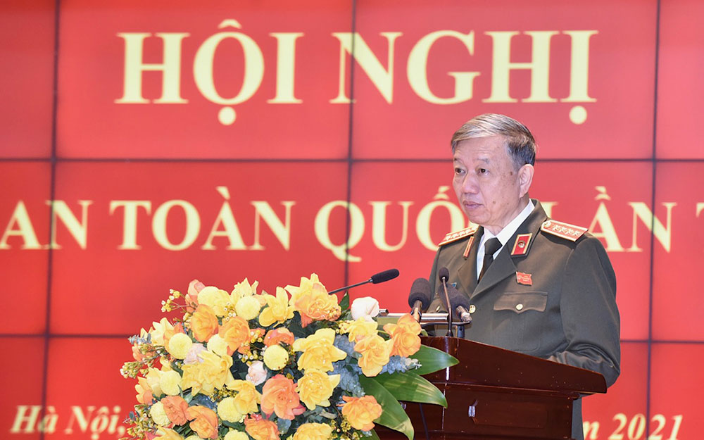 Bộ trưởng Công an Tô Lâm phát biểu khai mạc hội nghị