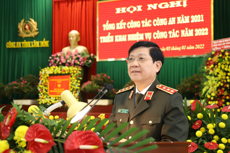 Công an tỉnh Lâm Đồng tổng kết công tác năm 2021 và triển khai nhiệm vụ công tác năm 2022
