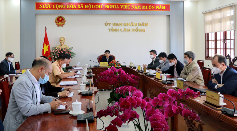 Quang cảnh hội nghị tại đầu cầu tỉnh Lâm Đồng