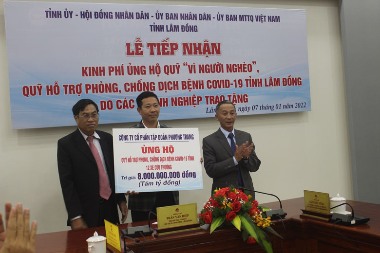 Các Tập đoàn, doanh nghiệp ủng hộ Quỹ “Vì người nghèo” tỉnh năm 2022