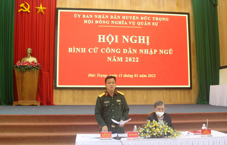 Đức Trọng: Bình cử công dân nhập ngũ năm 2022