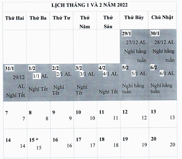 Chính thức chốt lịch nghỉ Tết Nguyên đán Nhâm Dần kéo dài 9 ngày