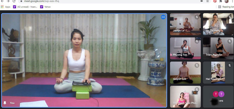 Những lớp Yoga trực tuyến trong đại dịch