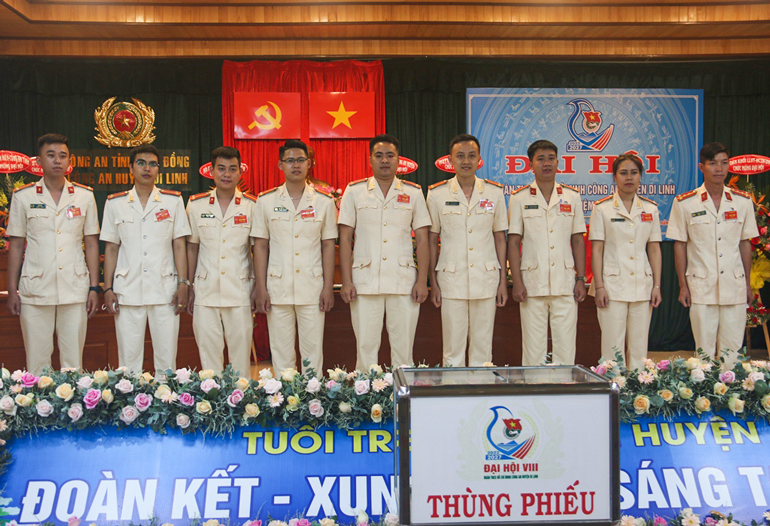 Ban Chấp hành Đoàn TNCS Hồ Chí Minh Công an huyện nhiệm kỳ mới ra mắt Đại hội