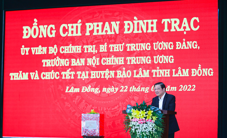 Đồng chí Phan Đình Trạc – Trưởng Ban Nội chính Trung ương thăm, chúc tết tại Lâm Đồng