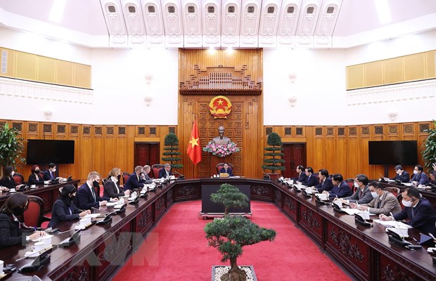Quang cảnh buổi tiếp.