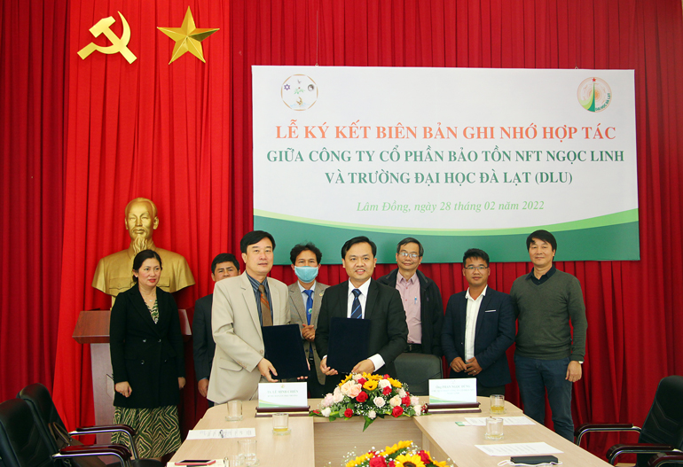Trường Đại học Đà Lạt và Công ty cổ phần Bảo tồn NFT Ngọc Linh ký kết biên bản ghi nhớ hợp tác