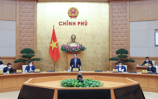 Người đứng đầu Chính phủ nhấn mạnh các nhiệm vụ, giải pháp cần tập trung thời gian tới. Ảnh: VGP/Nhật Bắc
