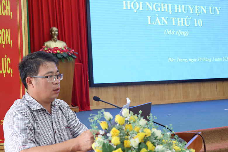 Đức Trọng tổ chức hội nghị Huyện ủy lần thứ 10