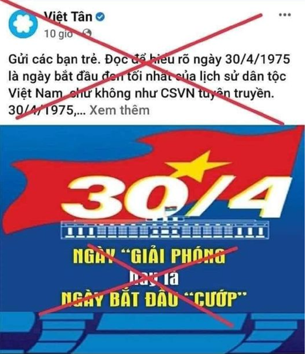 Lên án luận điệu xuyên tạc ngày thống nhất đất nước