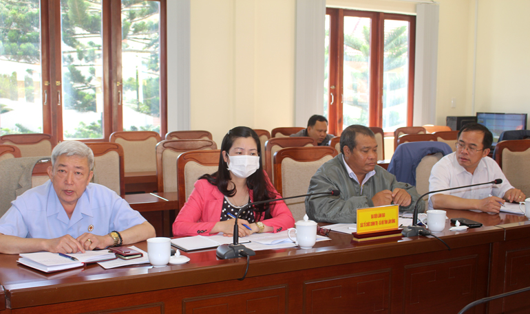 Các đại biểu tham dự buổi làm việc