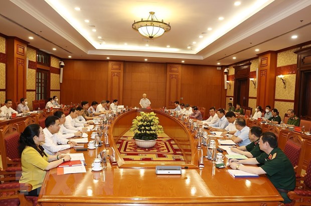 Quang cảnh cuộc họp của Thường trực Ban Chỉ đạo Trung ương về phòng chống tham nhũng, tiêu cực ngày 27/4.