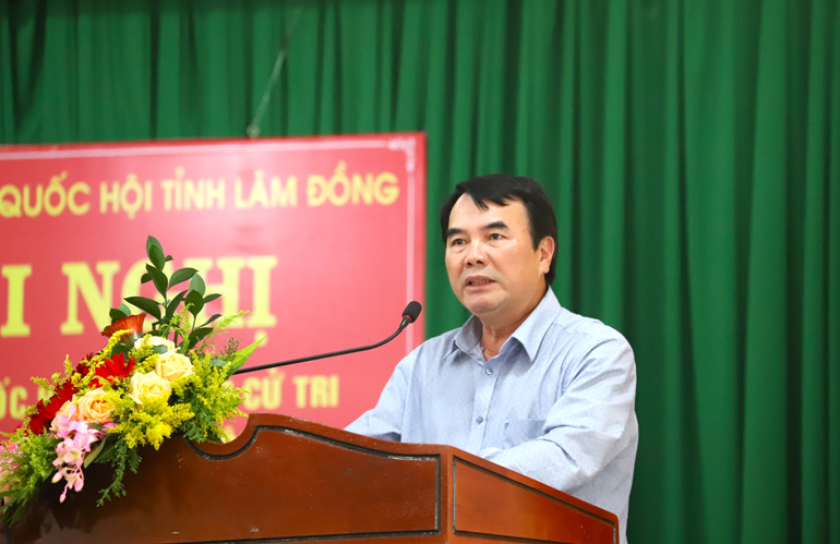 Ông Phạm S – Phó Chủ tịch UBND tỉnh Lâm Đồng tiếp thu, giải trình các ý kiến, kiến nghị của cử tri địa phương