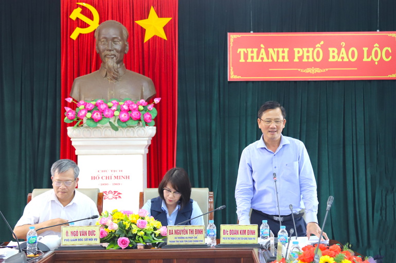 Đoàn Thanh tra của Ban Tôn giáo Chính phủ làm việc với TP Bảo Lộc