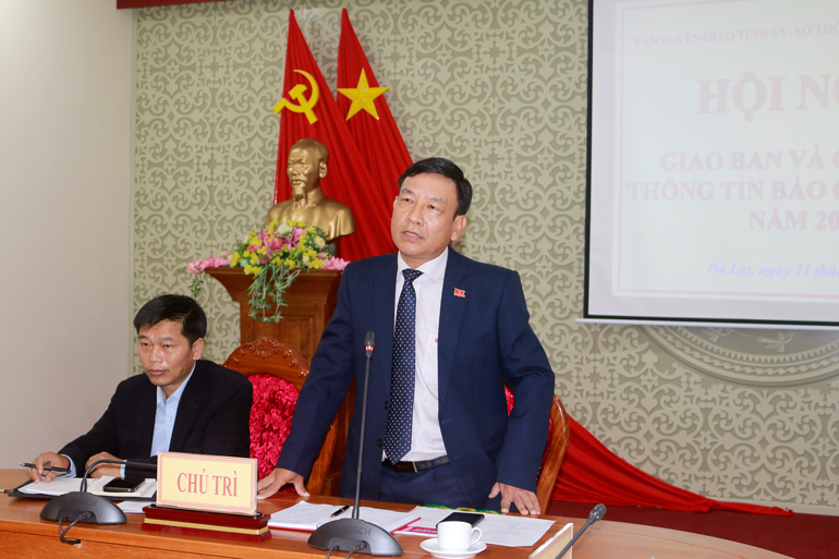 Đồng chí Bùi Thắng – Ủy viên Ban Thường vụ, Trưởng Ban Tuyên giáo Tỉnh ủy kết luận hội nghị