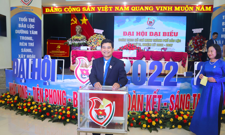 Đại hội bỏ phiếu bầu trực tiếp Bí thư Đoàn TNCS Hồ Chí Minh TP Bảo Lộc khóa VI, nhiệm kỳ 2022 -2027