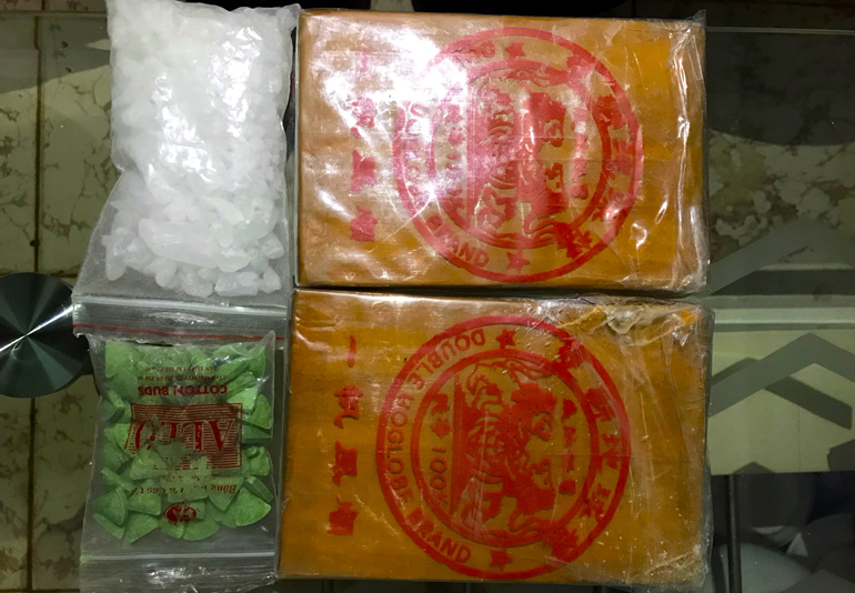 Tang vật ma túy của vụ án được cơ quan Công an thu giữ
