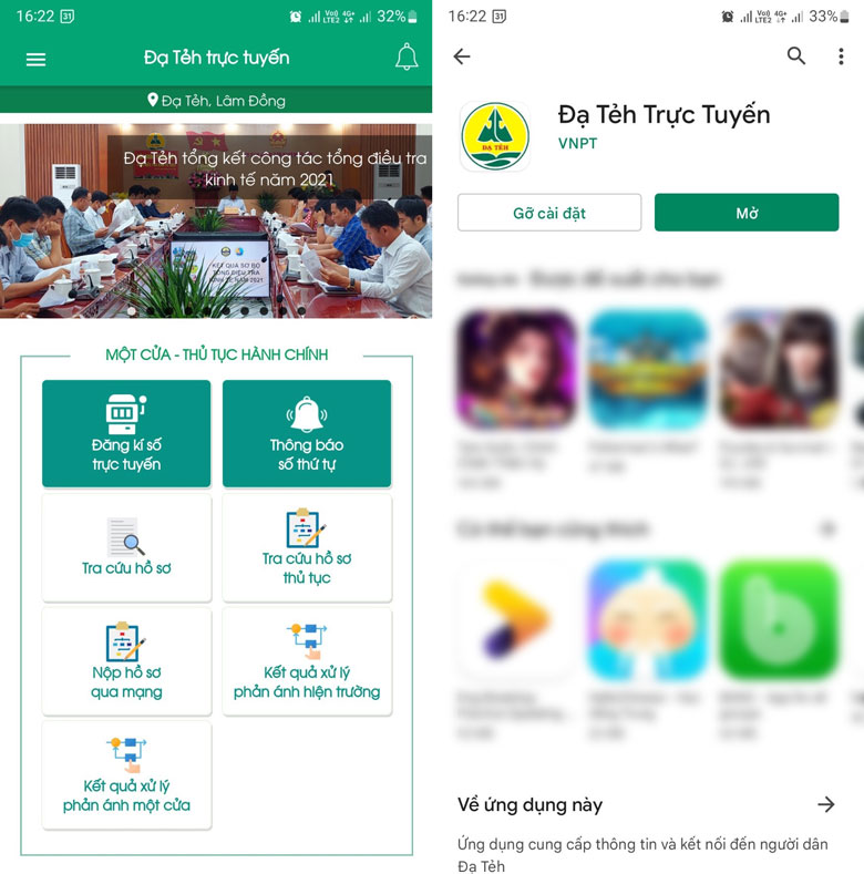 Đạ Tẻh: Vận hành ứng dụng Đạ Tẻh trực tuyến