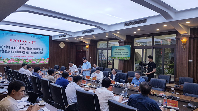 Bộ Nông nghiệp và Phát triển nông thôn làm việc với Đoàn ĐBQH Lâm Đồng