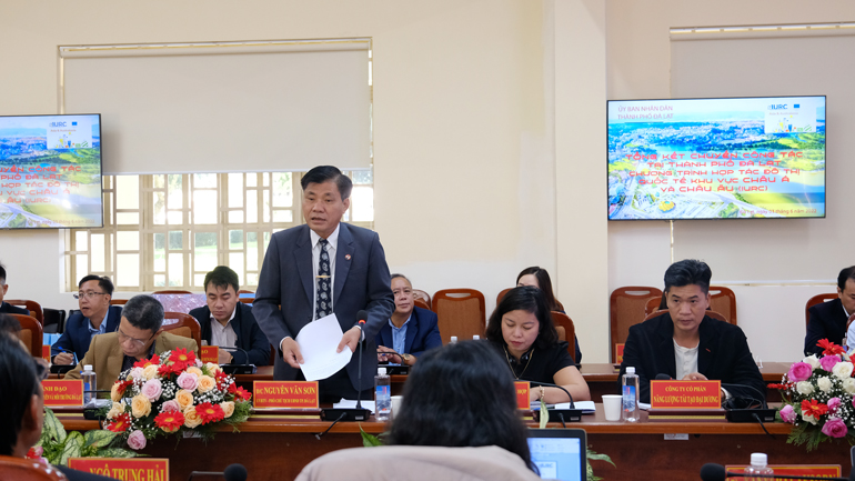 Ông Nguyễn Văn Sơn – Phó Chủ tịch UBND TP Đà Lạt phát biểu