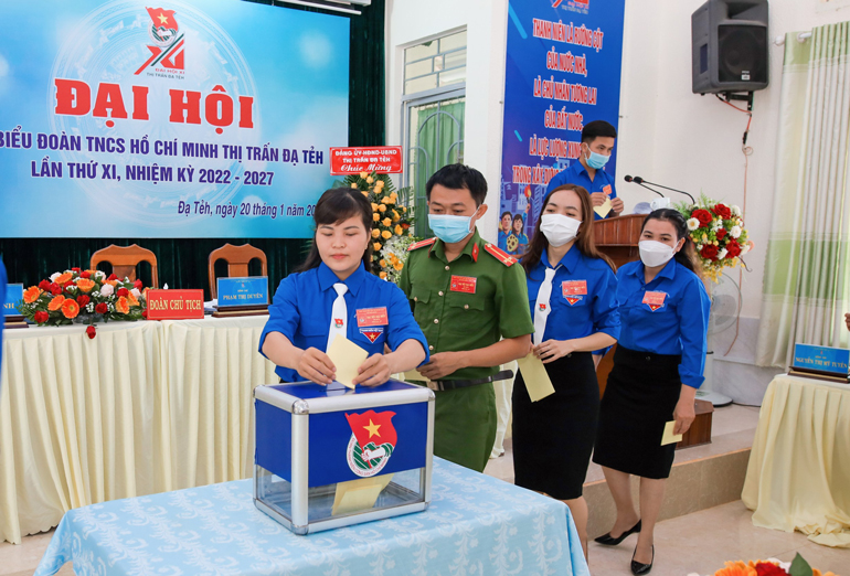 Đạ Tẻh: Hoàn thành Đại hội Đoàn cấp cơ sở nhiệm kỳ 2022 – 2027