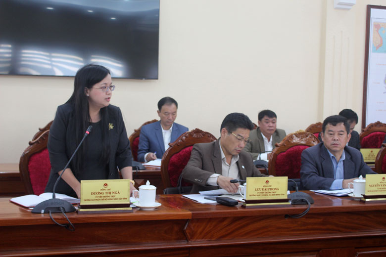 Giám đốc, thủ trưởng các sở ngành, đơn vị tham dự phiên họp