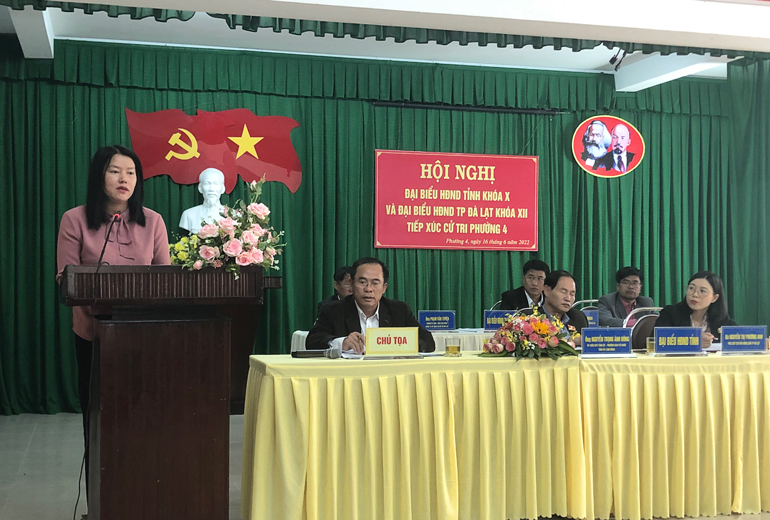 Tiếp xúc cử tri tại Đà Lạt trước kỳ họp HĐND thường lệ giữa năm 2022