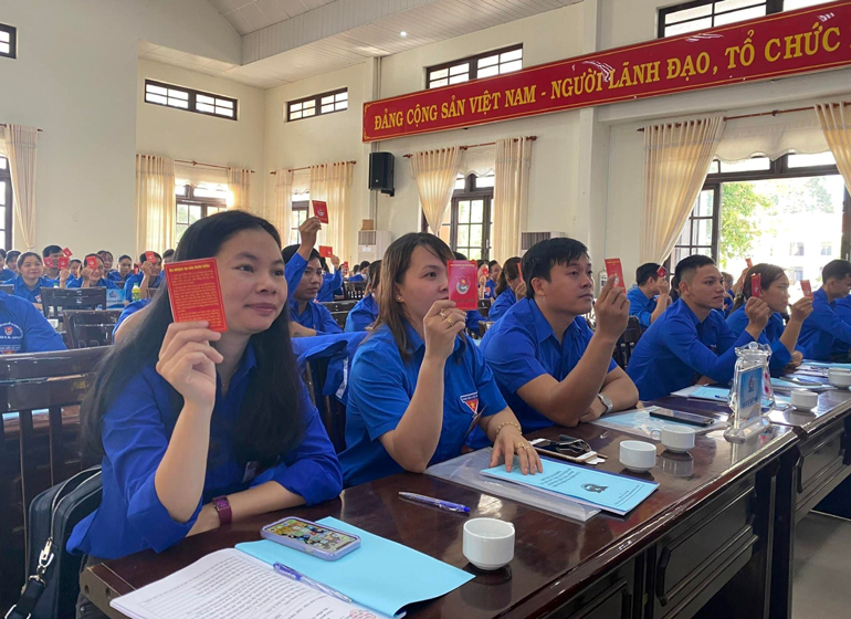 Biểu quyết thông qua Nghị quyết Đại hội