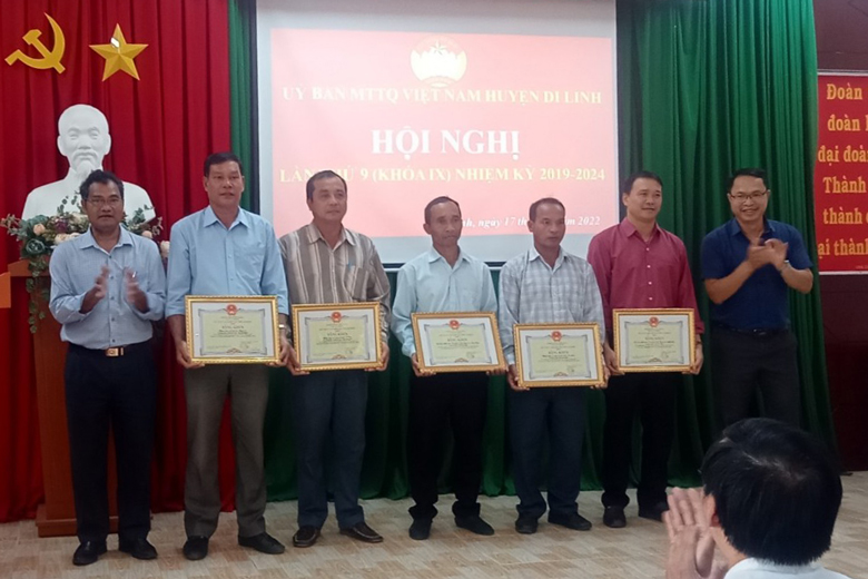 Di Linh: Sơ kết giữa nhiệm kỳ thực hiện Nghị quyết Đại hội Mặt trận Tổ quốc huyện nhiệm kỳ 2019 - 2024