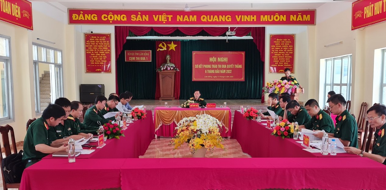 Cụm thi đua số 1 của Bộ Chỉ huy quân sự tỉnh sơ kết phong trào thi đua quyết thắng 6 tháng đầu năm 2022