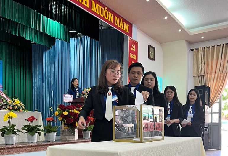 Bỏ phiếu bầu đoàn đại biểu đi dự Đại hội cấp trên