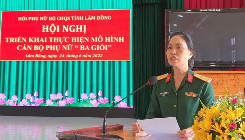 Hội Phụ nữ Bộ Chỉ huy Quân sự tỉnh triển khai mô hình cán bộ phụ nữ ''3 giỏi''