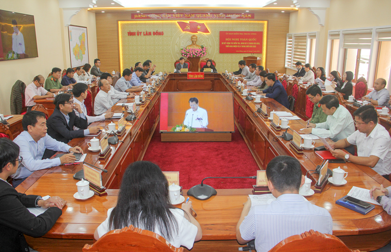 Toàn cạnh hội nghị tại điểm cầu Lâm Đồng
