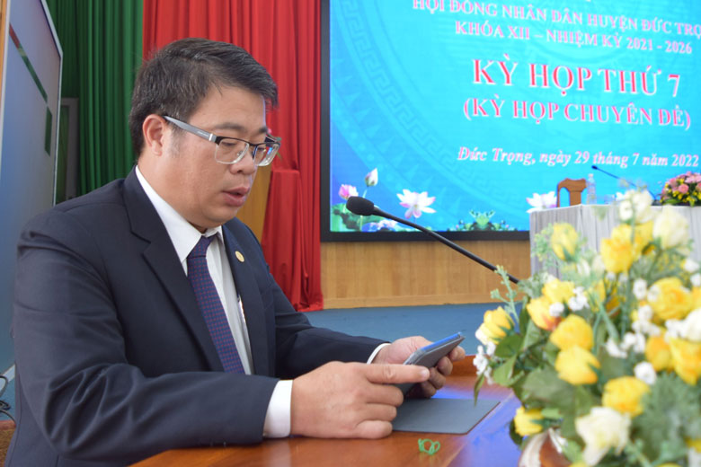 Kỳ họp chuyên đề HĐND huyện Đức Trọng lần thứ 7