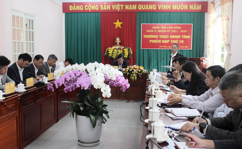 Phiên họp thứ 10 của Thường trực HĐND tỉnh khóa X