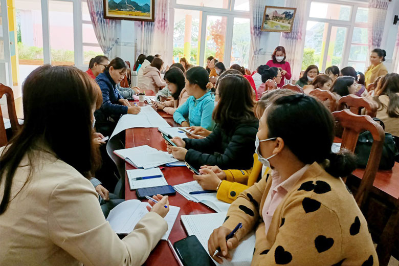 Ngành giáo dục mầm non tập huấn hướng dẫn công tác nuôi dưỡng