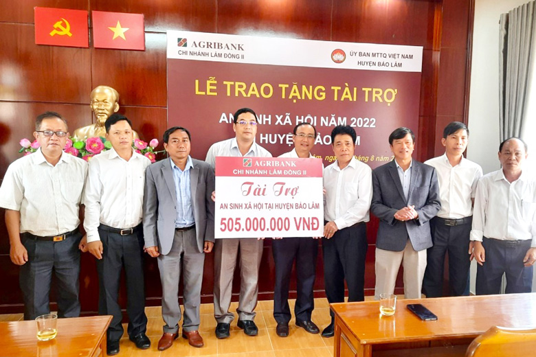 Bảo Lâm: Tiếp nhận 505 triệu đồng cho chương trình an sinh xã hội