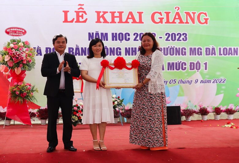 Đức Trọng: Trường Mẫu giáo Đà Loan đạt chuẩn Quốc gia mức độ I