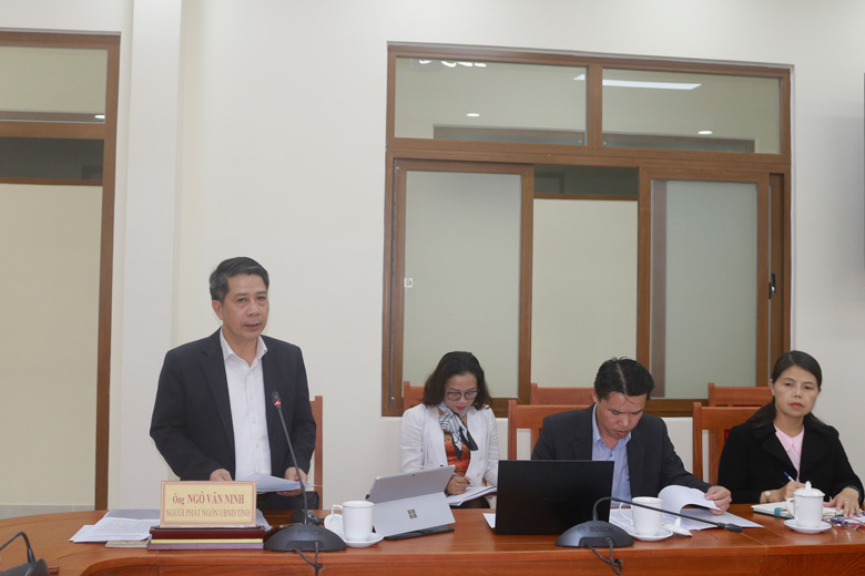 Ông Ngô Văn Ninh - Người phát ngôn của UBND tỉnh thông tin về tình hình kinh tế - xã hội, quốc phòng, an ninh tháng 8/2022 và nhiệm vụ, giải pháp tháng 9/2022