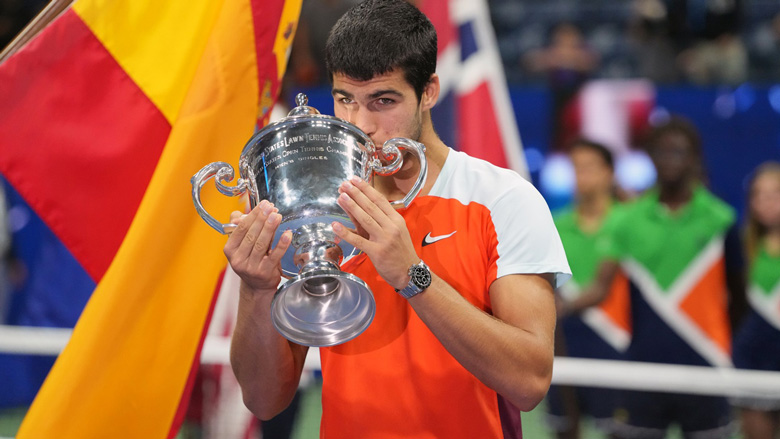 Tay vợt trẻ Carlos Alcaraz tại US Open. Ảnh: Internet
